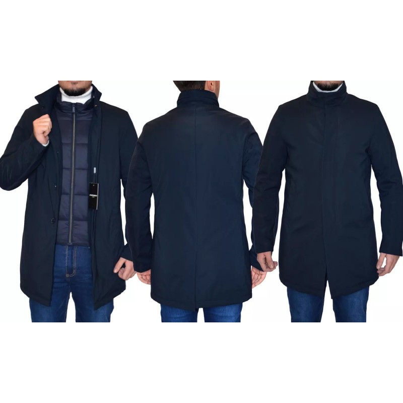 Trench Uomo Elegante Senza Cappuccio Colletto Coreano, stile e funzionalità - -