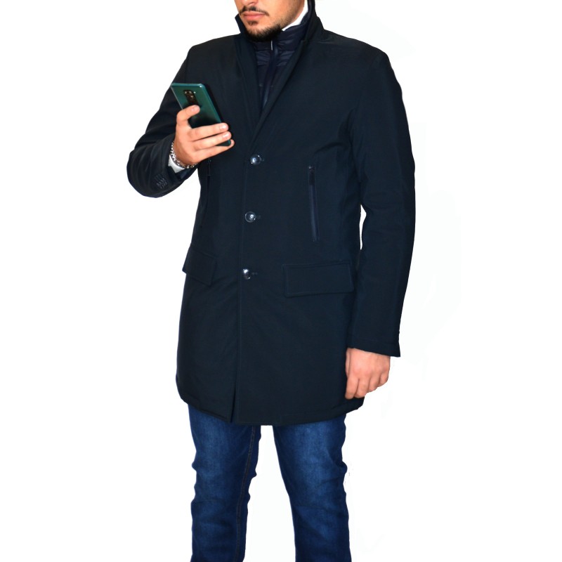 Trench Uomo Elegante Senza Cappuccio Colletto Classico - Slim Fit