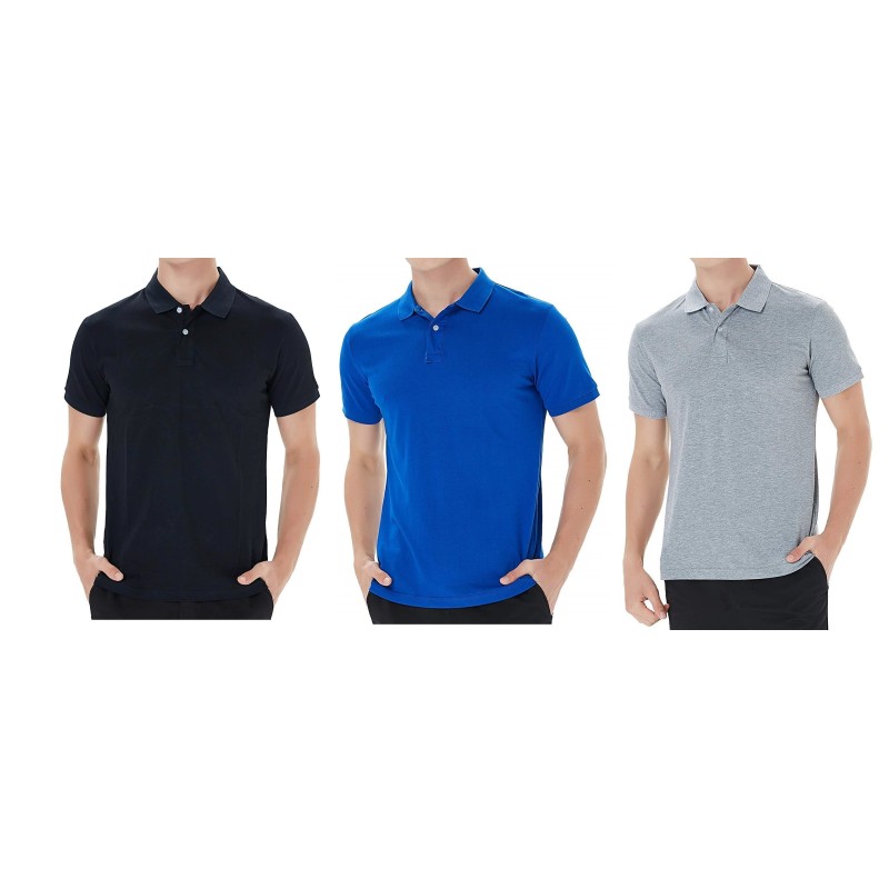 Tris di Polo Uomo 100% Cotone: Eleganza e Comfort a Prezzo Conveniente