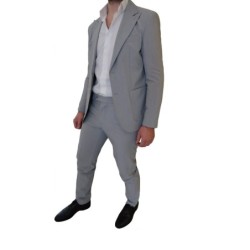 Abito Uomo Sartoriale in Fresco Cotone Grigio