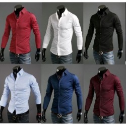 CAMICIA UOMO SLIM FIT SARTORIALE COTONE S M L XL XXL 3XL 4XL 5XL 6XL 7XL ??????