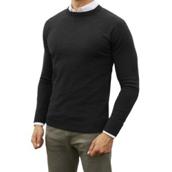 MAGLIONI GIROCOLLO IN CASHMERE E LANA MAGLIE UOMO SLIM FIT TAGLIA S M L XL XXL