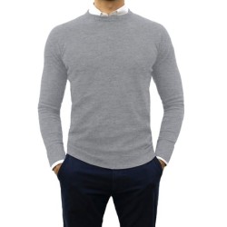 MAGLIONI GIROCOLLO IN CASHMERE E LANA MAGLIE UOMO SLIM FIT TAGLIA S M L XL XXL