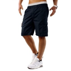 4 PEZZI BERMUDA UOMO SHORT COTONE CARGO PANTALONCINO CON TASCONI M L XL XXL 3XL