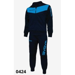 TUTA SPORTIVA FULL ZIP GIVOVA UNISEX UOMO DONNA  PER SPORT PALESTRA TEMPO LIBERO