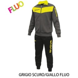 TUTA SPORTIVA FULL ZIP GIVOVA UNISEX UOMO DONNA  PER SPORT PALESTRA TEMPO LIBERO