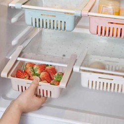 PACK DA 3 CESTINI CESTO DA FRIGO SALVA SPAZIO CONTENITORE ORGANIZZATORE PLASTICA