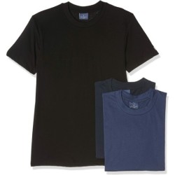 SET DA 3 T-SHIRT UOMO GIROCOLLO SCOLLO V NAVIGARE 100% COTONE PETTINATO