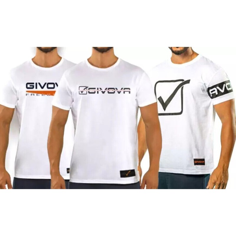 T-shirt Uomo Givova Maglia Maglietta Regular manica corta cotone M L XL XXL