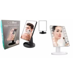 Specchio Luminoso a Led Touch Screen Per Trucco Make UP Porta Trucco Rossetto -