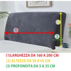 COPRITESTIERA COPRITESTATA LETTO FODERA ELASTICIZZATA