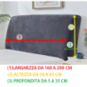 COPRITESTIERA COPRITESTATA LETTO FODERA ELASTICIZZATA